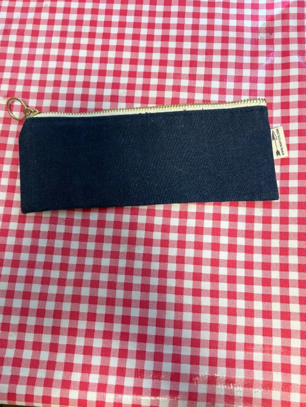 New Pendleton Denim Zip Pencil Make-up Pouch